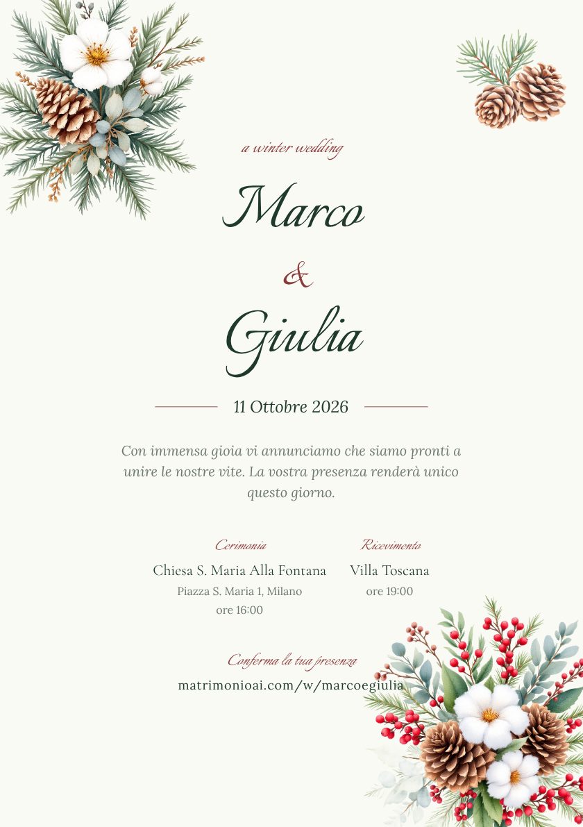 Invito tema Mountain Pine