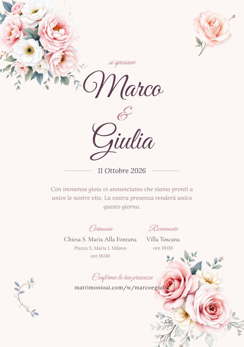 Stampabile coordinato — Invito cartaceo